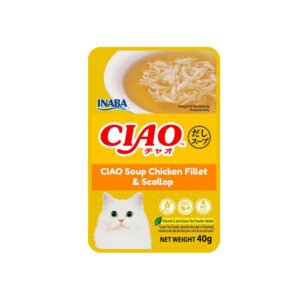 CIAO Chicken Fillet In Scallop Broth Soup Cat Treats 40g (pouch)