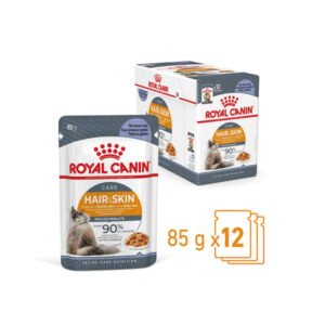 ROYAL CANIN Hair & Skin Care Jelly Adult Wet Cat Food 85g (previously Intense Beauty)