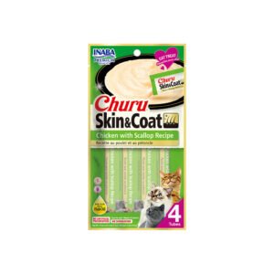 INABA Churu Skin & Coat Chicken With Scallop 56g (14g x 4) USA-674