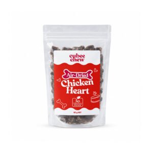Cubee Chew Air-Dried Chicken Heart Dog Treats 80g