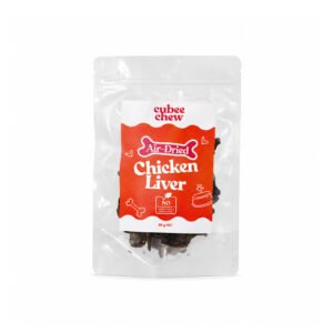 Cubee Chew Air-Dried Chicken Livers Dog Treats 80g