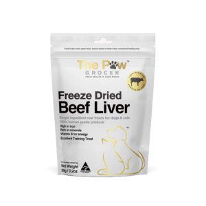 THE PAW GROCER Freeze Dried Beef Liver Dog & Cat Treats 90g