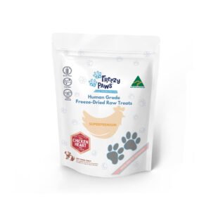 FREEZY PAWS Chicken Heart Coated with Salmon Freeze Dried Pet Treats 100g