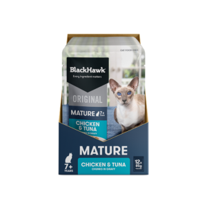 BLACK HAWK Original Chicken & Tuna in Gravy Mature 7+ Wet Cat Food