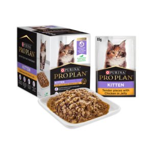 PRO PLAN Tender Pieces With Chicken In Jelly Kitten Wet Cat Food 85g x 12