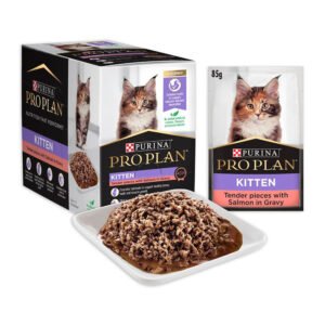 PRO PLAN Tender Pieces With Salmon In Gravy Kitten Wet Cat Food 85g x 12