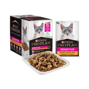 PRO PLAN Sensitive Tender Pieces With Chicken In Gravy Wet Cat Food 85g x 12