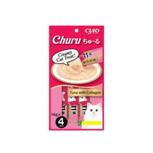 CIAO Churu Tuna with Collagen Puree for Aged Cats Wet Treats 4x14g