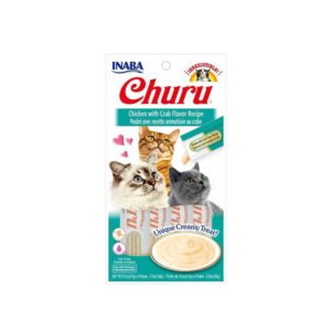 INABA Churu Chicken with Crab Flavor Recipe Cat Treats