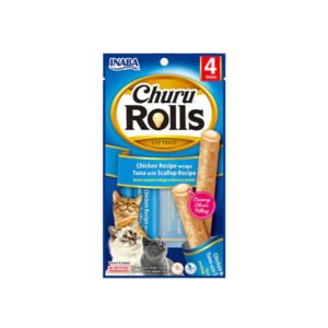 INABA Churu Rolls Chicken with Tuna & Scallop Recipe Cat Treats