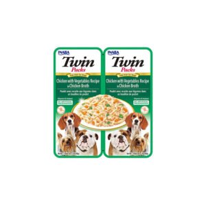 INABA Twins Packs Chicken with Vegetables in Chicken Flavored Broth Dog Treats 2x40g
