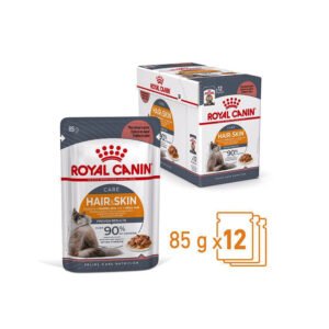 ROYAL CANIN Hair & Skin Care Gravy Adult Wet Cat Food 85g (previously Intense Beauty)