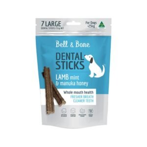 BELL & BONE Lamb, Mint & Manuka Honey Dental Stick Dog Treats 231g (Large)