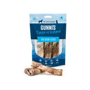 GUNNI'S Cod Chewy Sticks 4" Dog Treats 3Pcs